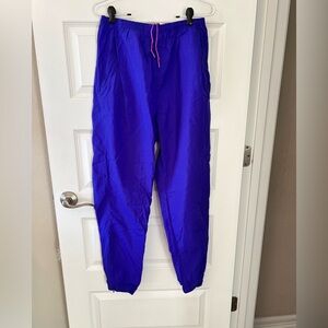 Nike Vintage 90s Gray Tag Windpants Track Pants Ankle Zip Unlined Purple Size 14